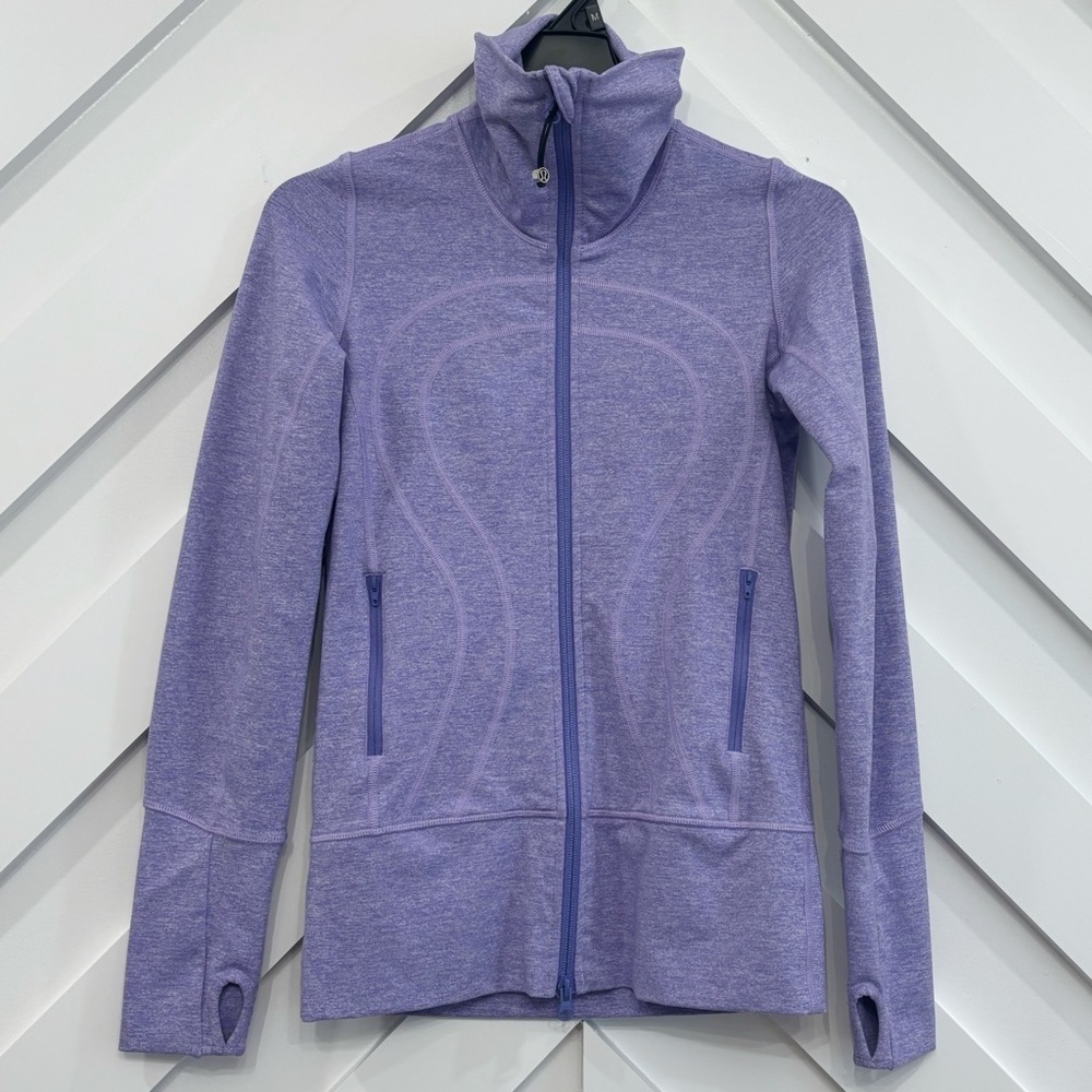 Lululemon In Stride Jacket Size 2 In Heathered Pigment Blue Purple